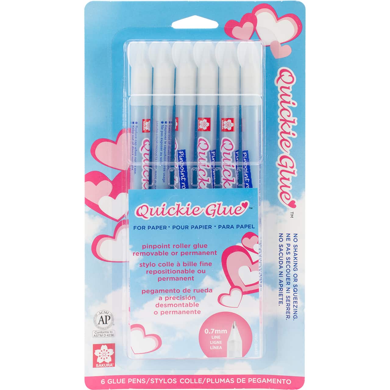 Quickie Glue™ 0.7mm Roller Pens, 6ct.